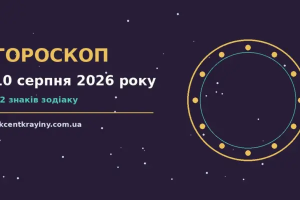 Гороскоп на 10 серпня 2026 року: де діяти без зволікань для нових справ і розмов