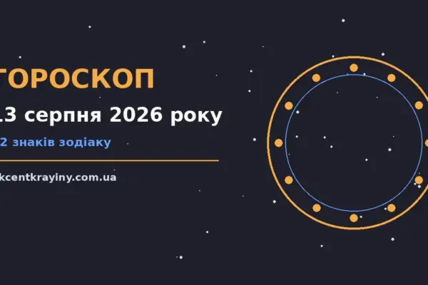 Гороскоп на 13 серпня 2026 року: де діяти без зволікань для нових справ і розмов