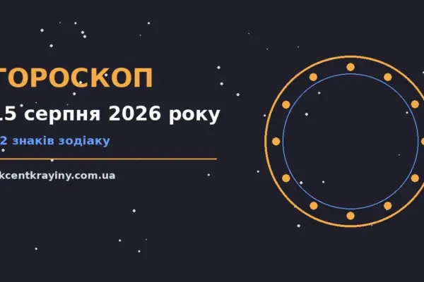Гороскоп на 15 серпня 2026 року: де діяти без зволікань для нових справ і розмов