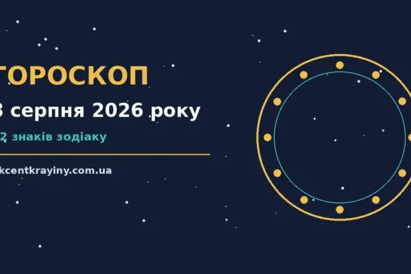 Гороскоп на 8 серпня 2026 року: де діяти без зволікань для нових справ і розмов