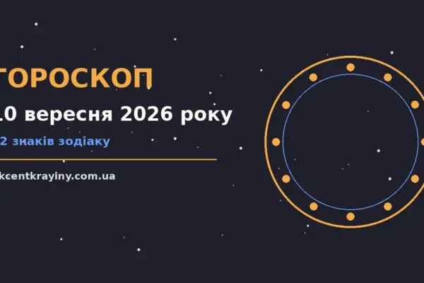 Гороскоп на 10 вересня 2026 року: де діяти без зволікань для нових справ і розмов