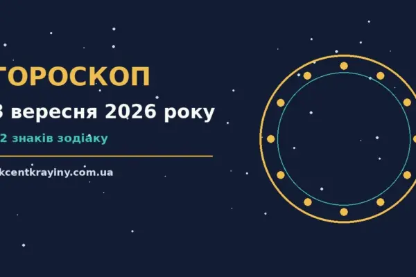 Гороскоп на 8 вересня 2026 року: де діяти без зволікань для нових справ і розмов