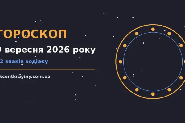 Гороскоп на 9 вересня 2026 року: де діяти без зволікань для нових справ і розмов