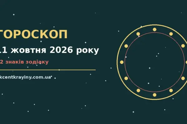 Гороскоп на 11 жовтня 2026 року: де діяти без зволікань для нових справ і розмов