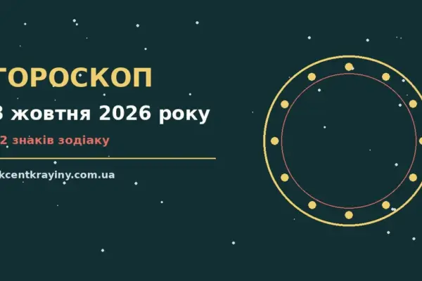 Гороскоп на 8 жовтня 2026 року: де діяти без зволікань для нових справ і розмов